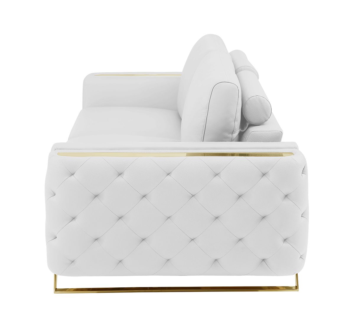 1050 Divanitalia Sofa in Top-grain Italian Leather - White - SKU 1050-WHITE-S - view 5