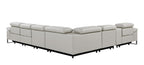 1246 Divanitalia 7-Piece L-Shaped Modular Power Reclining Sectional Sofa with 3 Power Recliners and Power Headrests - Top Grain Italian Leather