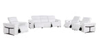 1126 Divanitalia 7-Piece Modular Power Reclining Sofa, Loveseat & Chair Set in Top Grain Italian Leather with 5 Power Recliners & Power Headrests - White - SKU 1126-WHITE-7.5-HT-3PC - view 4