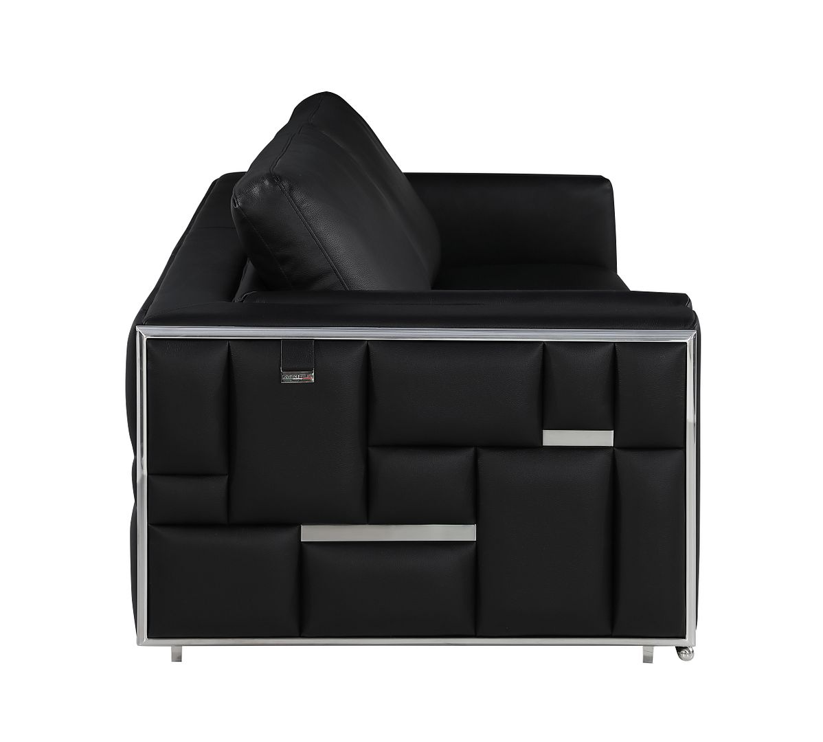 1130 Divanitalia Sofa in Top-grain Italian Leather - Black - SKU 1130-BLACK-S - view 4
