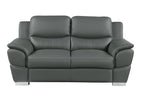 4572 Modern Genuine Leather 2-Piece Sofa Set - Dark Grey - SKU 4572 GRAY 2PC (S/L) - GROUP - view 7