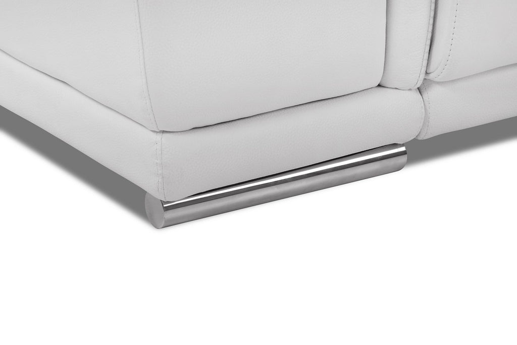 9762 Divanitalia Top Grain Italian Leather Power Reclining Loveseat with Adjustable Headrests