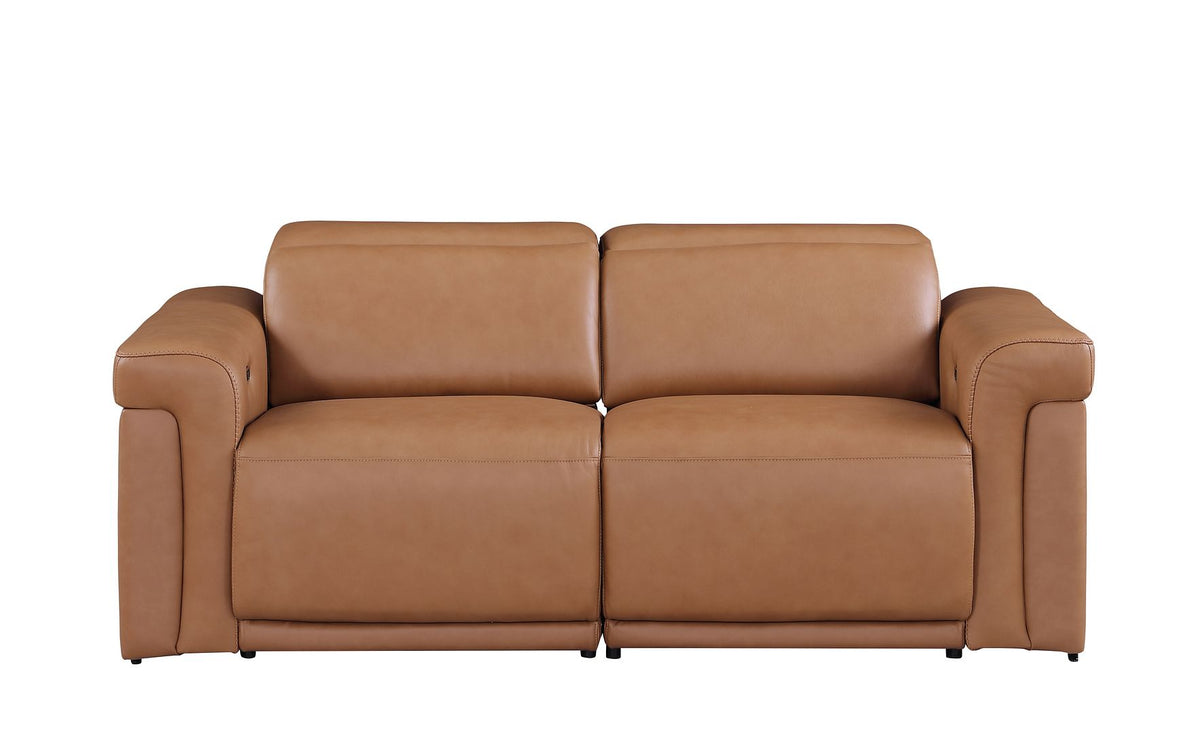 1126 Divanitalia 6-Piece Modular Power Reclining Sofa, Loveseat & Chair Set in Top Grain Italian Leather with 6 Power Recliners & Power Headrests - Cognac - SKU 1126-COGNAC-6.6-HT-3PC - view 8
