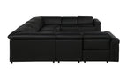 1126 Divanitalia 8-Piece U-Shaped Sectional Sofa in Top Grain Italian Leather with 4 Power Recliners & Power Headrests