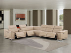2679 7-Piece L-Shaped Power Reclining Sectional Sofa in Genuine Leather - 4 Recliners