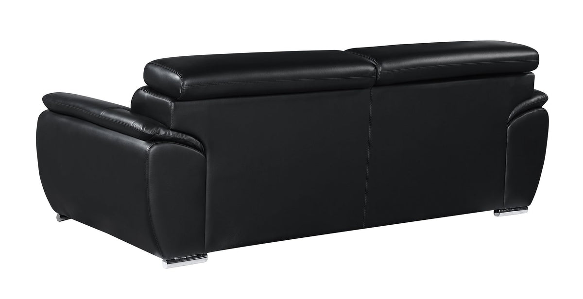 4571 Modern Genuine Leather Sofa - Black - SKU 4571-S-BLACK - view 3