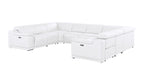 2679 8-Piece U-Shaped Power Reclining Sectional Sofa in Genuine Leather - 4 Recliners