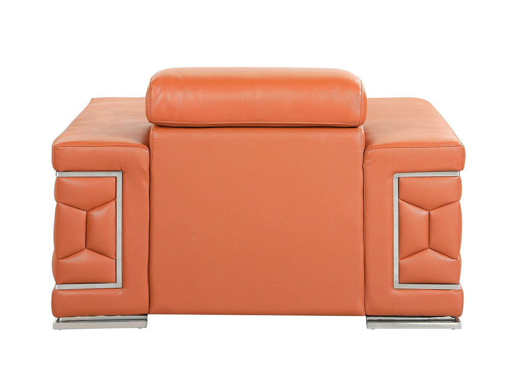 692 Divanitalia Chair with Adjustable Headrest in Top-grain Italian Leather - Camel - SKU 692-CH-CAMEL - view 4