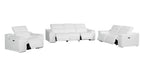 9762 Divanitalia 6-Piece Modular Power Reclining Sofa, Loveseat and Chair Set with 5 Power Recliners in Top Grain Italian Leather - White - SKU 9762-WHITE-6.5-HT-3PC - view 4