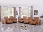 1126 Divanitalia 8-Piece Modular Power Reclining Sofa & Loveseat Set in Top Grain Italian Leather with 5 Power Recliners & Power Headrests - Cognac - SKU 1126-COGNAC-8.5-HT - view 2