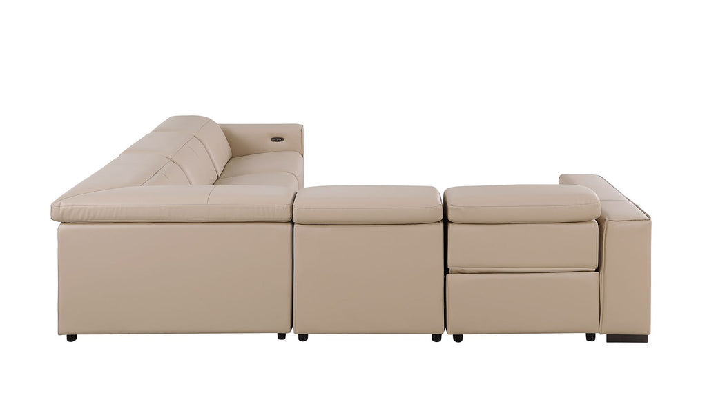 1208 Leather Reclining Set - Sofa & Loveseat with 4 Power Recliners
