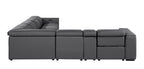 1224 Divanitalia 7-Piece L-Shaped Sectional Sofa in Top Grain Italian Leather with 3 Power Recliners & Power Headrests - Dark Grey - SKU 1224-DK-GREY-7PC-3PWR-SECTIONAL - view 6