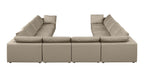 1100 Divanitalia 11-Piece U-Shaped Sectional Sofa in Top-grain Italian Leather