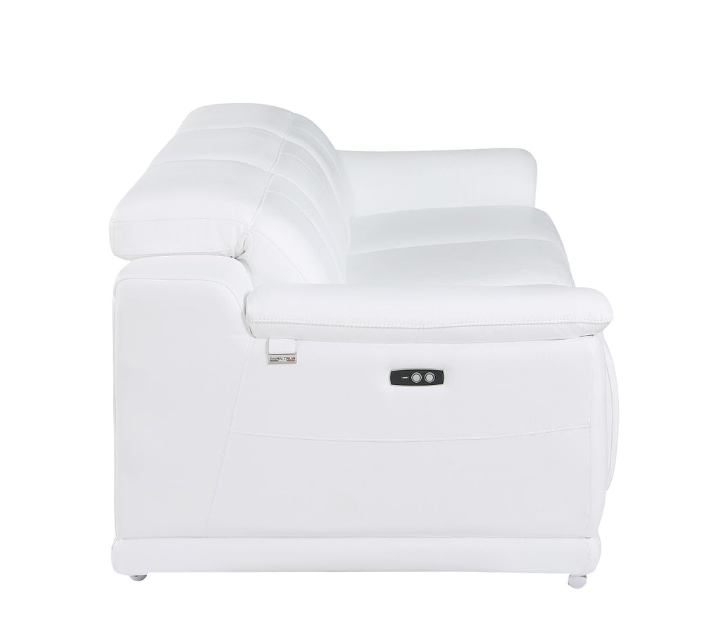 9762 Divanitalia 3-Piece Modular Power Reclining Sofa with 2 Power Recliners in Top Grain Italian Leather