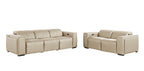 1224 Divanitalia 5-Piece Modular Power Reclining Sofa and Loveseat Set in Top Grain Italian Leather with 4 Power Recliners & Power Headrests - Beige - SKU 1224-BEIGE-5.4-HT-2PC - view 3