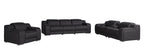1116 Divanitalia 7-Piece Modular Power Reclining Sofa, Loveseat & Chair Set in Top Grain Italian Leather with 6 Power Recliners & Power Headrests - Black - SKU 1116-BLACK-7.6-HT-3PC - view 3