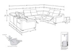 1116 Divanitalia 8-Piece U-Shaped Sectional Sofa in Top Grain Italian Leather with 4 Power Recliners & Power Headrests - White - SKU 1116-WHITE-8PC-4PWR-U-NC-SECTIONAL-GROUP - view 15