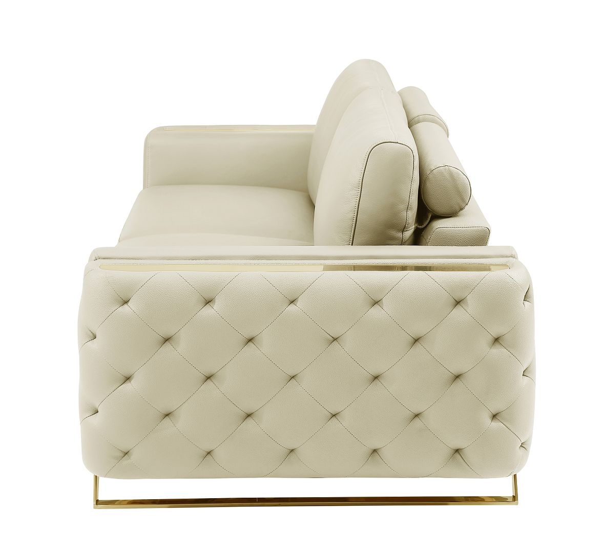 1050 Divanitalia Sofa in Top-grain Italian Leather - Beige - SKU 1050-BEIGE-S - view 5