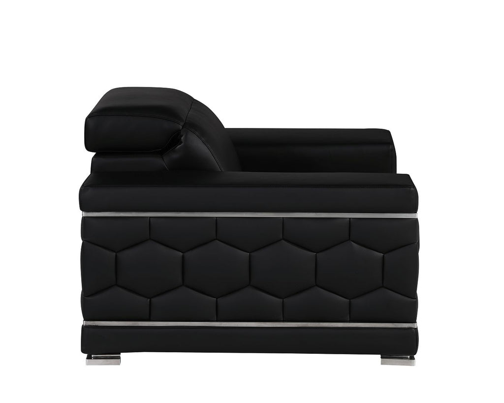 296 Modern Genuine Leather Chair - Black - SKU 296-BLACK-CH - view 5