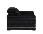 296 Modern Genuine Leather Chair - Black - SKU 296-BLACK-CH - view 5
