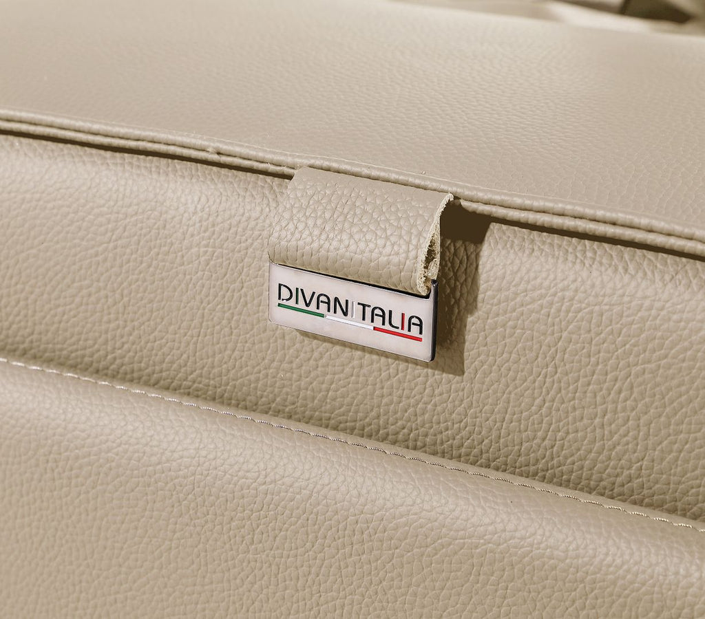 1224 Divanitalia 2-Piece Modular Power Reclining Loveseat in Top Grain Italian Leather with 2 Power Recliners & Power Headrests