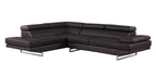 8136 Left Arm Facing Chaise with Adjustable Headrest in Genuine Leather