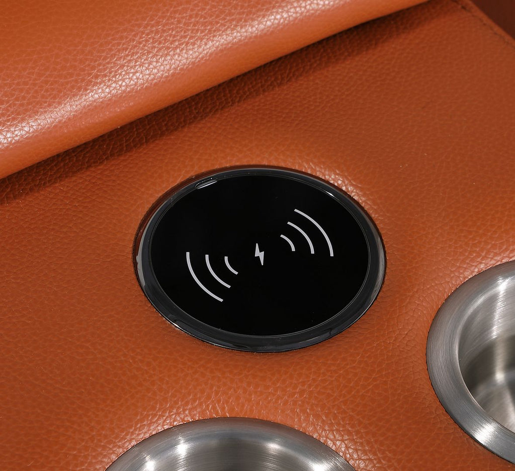 1126 Divanitalia 8-Piece U-Shaped Sectional Sofa in Top Grain Italian Leather with 2 Power Recliners & Power Headrests