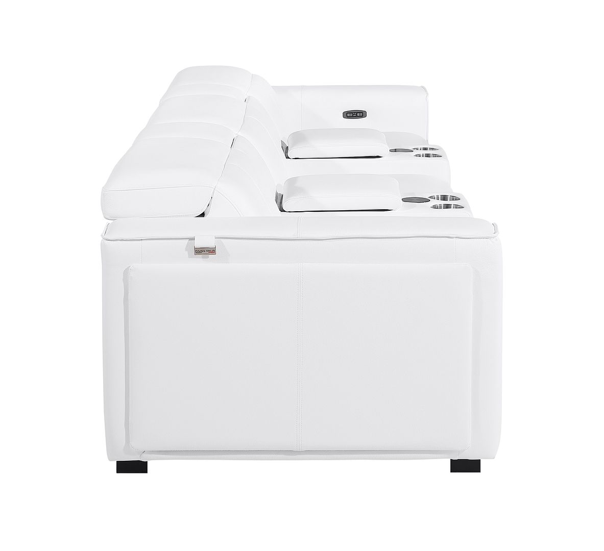 1224 Divanitalia 5-Piece Modular Power Reclining Sofa in Top Grain Italian Leather with 3 Power Recliners & Power Headrests - White - SKU 1224-WHITE-5.3-HT - view 6