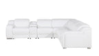 1116 Divanitalia 6-Piece L-Shaped Sectional Sofa in Top Grain Italian Leather with 3 Power Recliners & Power Headrests - White - SKU 1116-WHITE-6PC-3PWR-SECTIONAL- GROUP - view 4