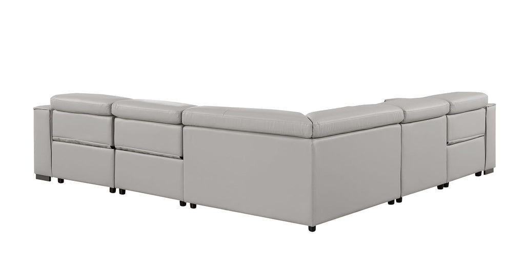 1208 Leather Reclining Set - Sofa & Loveseat with 4 Power Recliners
