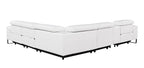 1246 Divanitalia 6-Piece L-Shaped Modular Power Reclining Sectional Sofa with 3 Power Recliners and Power Headrests - Top Grain Italian Leather - White - SKU 1246-WHITE-6PC-3PWR-SECTIONAL - view 7