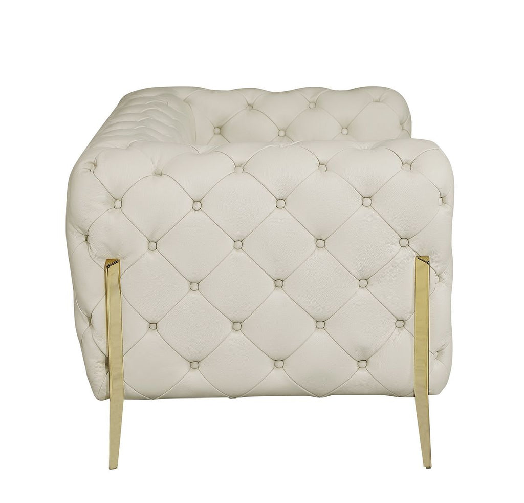 970 Divanitalia Chair in Top-grain Italian Leather - Cream