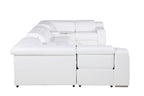 1116 Divanitalia 8-Piece U-Shaped Sectional Sofa in Top Grain Italian Leather with 2 Power Recliners & Power Headrests