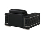 296 Modern Genuine Leather Chair - Black - SKU 296-BLACK-CH - view 3