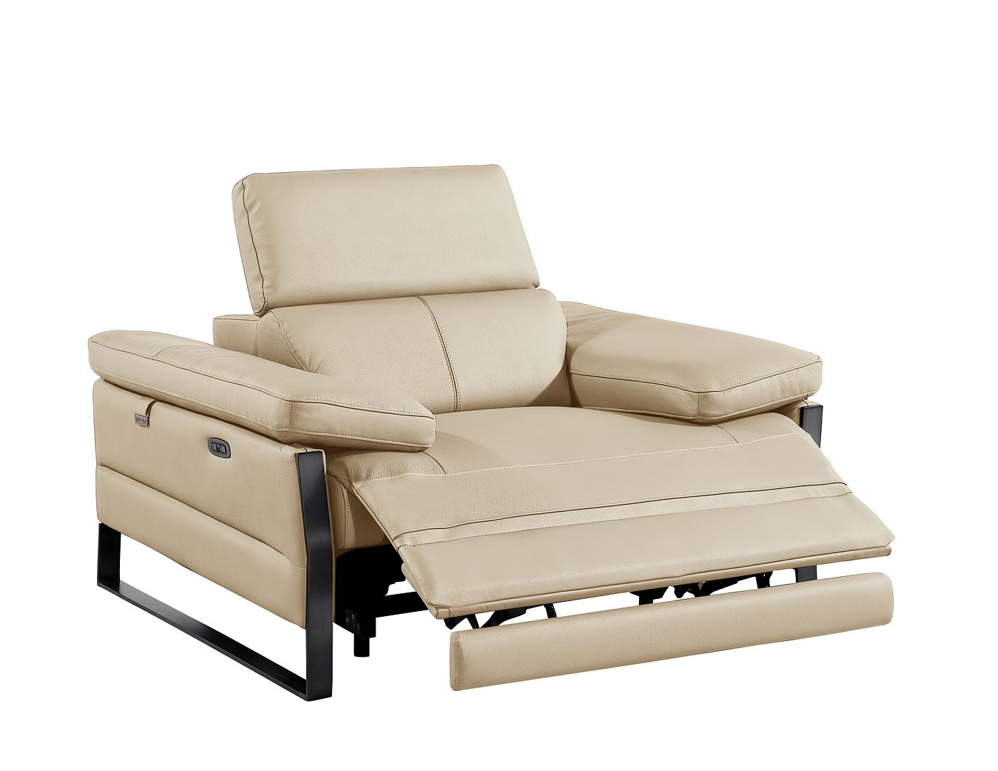1246 Divanitalia Power Reclining Arm Chairwith Power Headrests - Top Grain Italian Leather