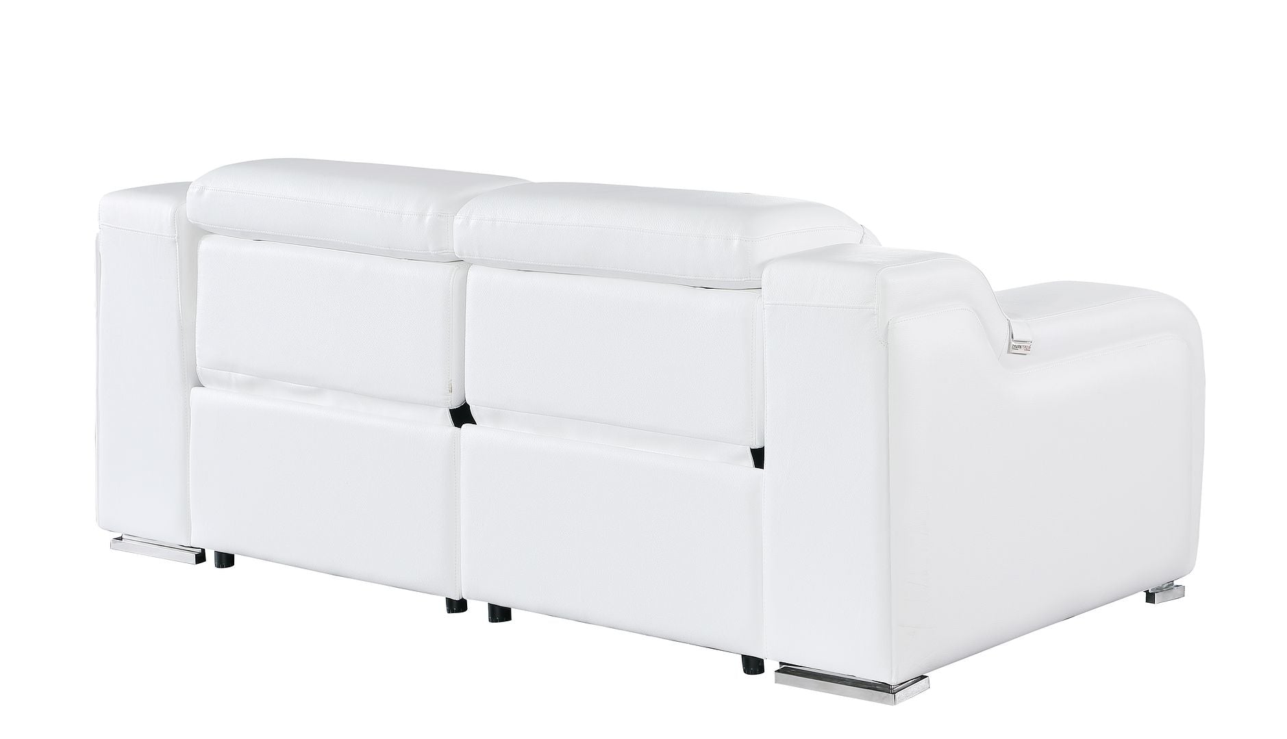 1116 Divanitalia 2-Piece Modular Power Reclining Loveseat in Top Grain Italian Leather with 2 Power Recliners & Power Headrests