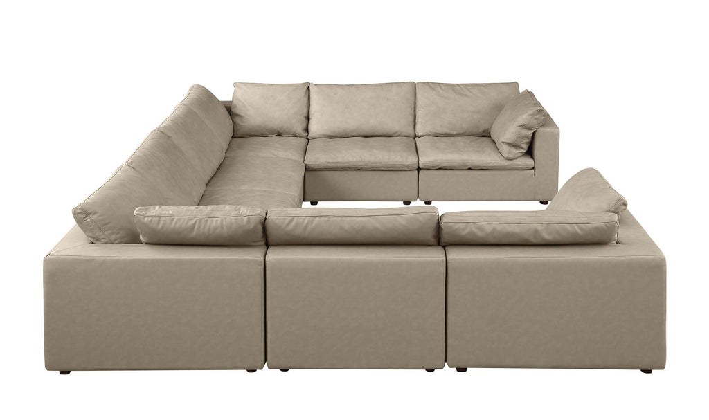 1100 Divanitalia 8-Piece U-Shaped Sectional Sofa in Top-grain Italian Leather