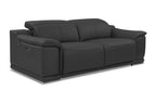 9762 Divanitalia Top Grain Italian Leather Power Reclining Loveseat with Adjustable Headrests - Dark Grey - SKU 9762-PWR-S-DARK GRAY - view 2