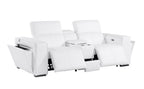 1224 Divanitalia 3-Piece Modular Power Reclining Loveseat in Top Grain Italian Leather with 2 Power Recliners & Power Headrests - White - SKU 1224-WHITE-3.2-HT - view 5