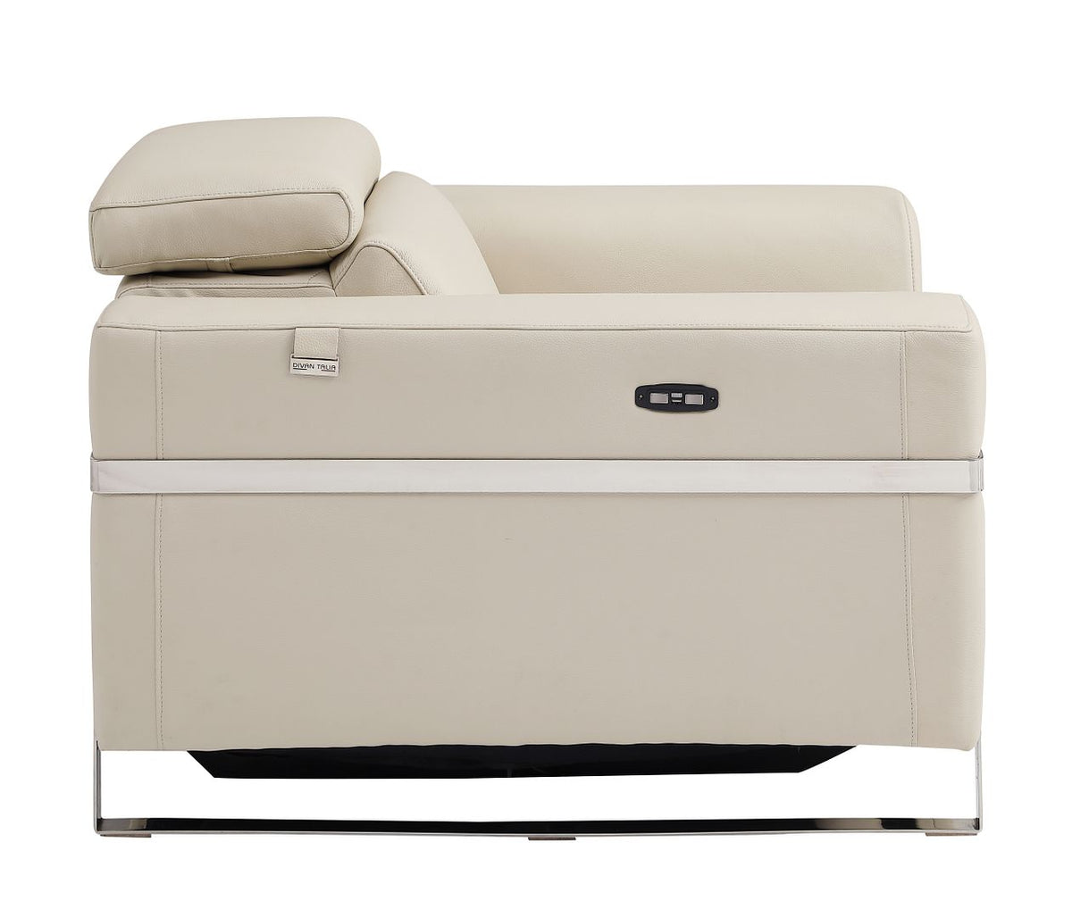 990 Divanitalia Power Reclining Loveseat with Power Headrest in Top-grain Italian Leather - Beige - SKU 990-BEIGE-L - view 5
