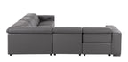 1208 Leather Reclining Set - Sofa & Loveseat with 4 Power Recliners