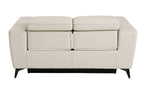 989 Divanitalia Power Reclining Loveseat with Power Headrest in Top-grain Italian Leather