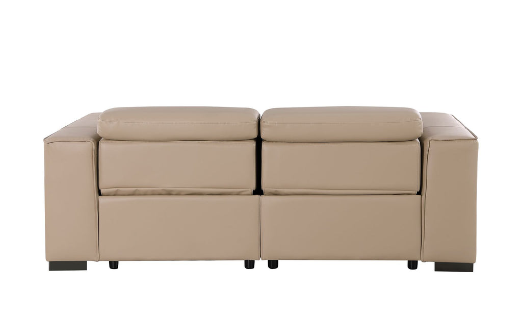 1208 Genuine Leather Dual Power Reclining Loveseat