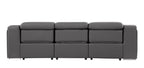 1116 Divanitalia 3-Piece Modular Power Reclining Sofa in Top Grain Italian Leather with 3 Power Recliners & Power Headrests