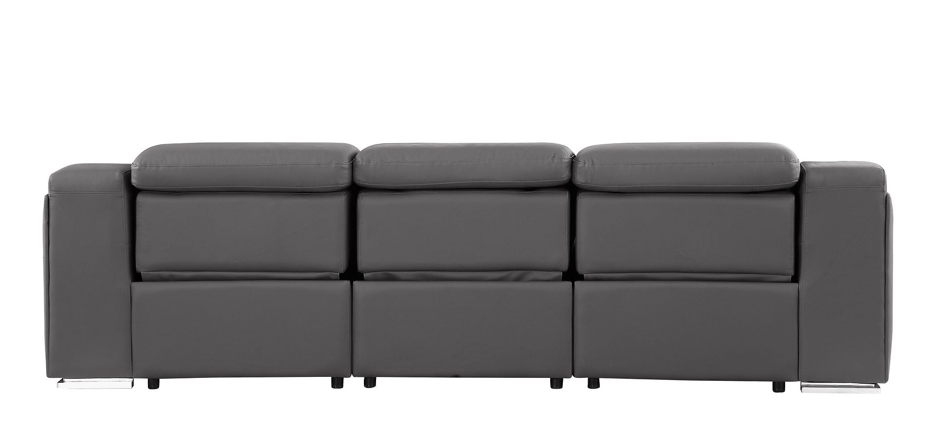 1116 Divanitalia 3-Piece Modular Power Reclining Sofa in Top Grain Italian Leather with 3 Power Recliners & Power Headrests