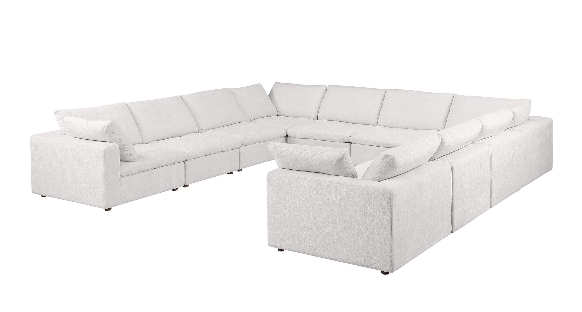 1100 Divanitalia 10-Piece U-Shaped Sectional Sofa in Top-grain Italian Leather