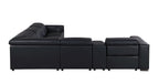 1208 6-Piece L-Shaped Leather Reclining Sectional Sofa with 3 Power Recliners