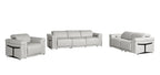 1126 Divanitalia 6-Piece Modular Power Reclining Sofa, Loveseat & Chair Set in Top Grain Italian Leather with 6 Power Recliners & Power Headrests - Light Grey - SKU 1126-LT_GREY-6.6-HT-3PC - view 3