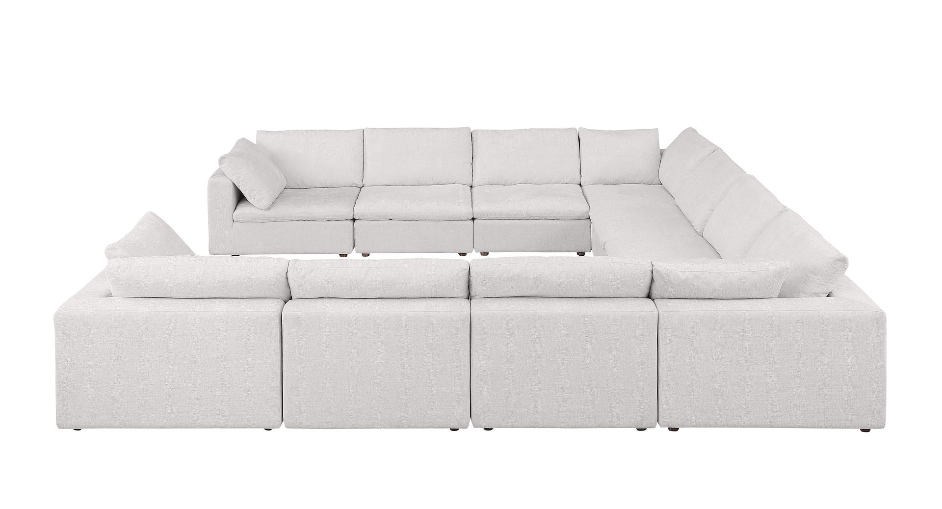 1100 Divanitalia 10-Piece U-Shaped Sectional Sofa in Top-grain Italian Leather