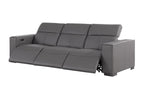 1208 Modular Leather Set with 6 Power Recliners & Power Headrests - Dark Grey - SKU 1208-DK-GREY-7.6-HT-3PC - view 6